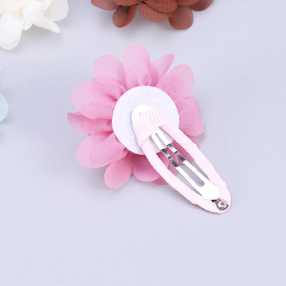 

20pcs Flower Hairpin Cute Chiffon Barrette for Girls Baby Toddler Kids Hairstyle Accessories Mini Clips Small Flowers
