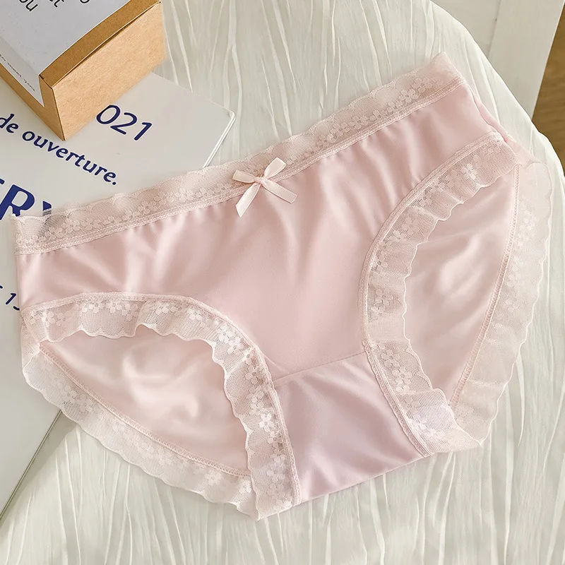 4 ks/sada luxusních květinových výšivek krajkových kalhotek pro ženy, sexy duté spodní prádlo, dámské spodní prádlo, prodyšné kalhotky - náhled 5