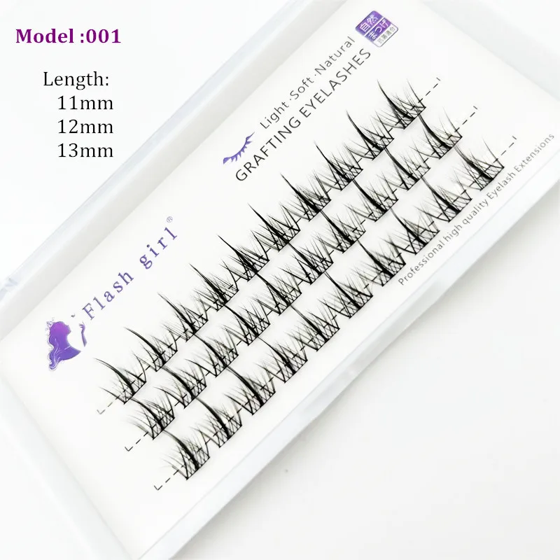 3 Rows/Boxes Premade cluster strong and duable reusable natual multi-layer good quality PBT material eylashes extention