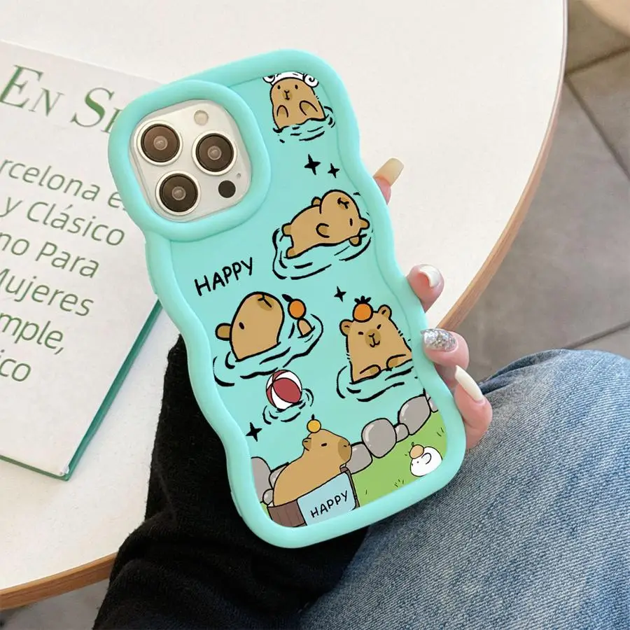 Casing Ponsel untuk Xiaomi Redmi 14C 12C 8 10C 13C A3 10A 9C A5 A1 A2 Plus Kartun Capybara Lembut TPU