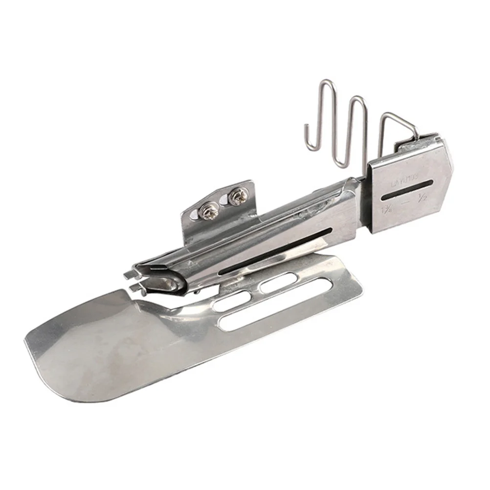Stainless Steel Double Fold Angle Binder Sewing Machine Binding Attachment Edging Device For Overlock Hemming Industrial Use