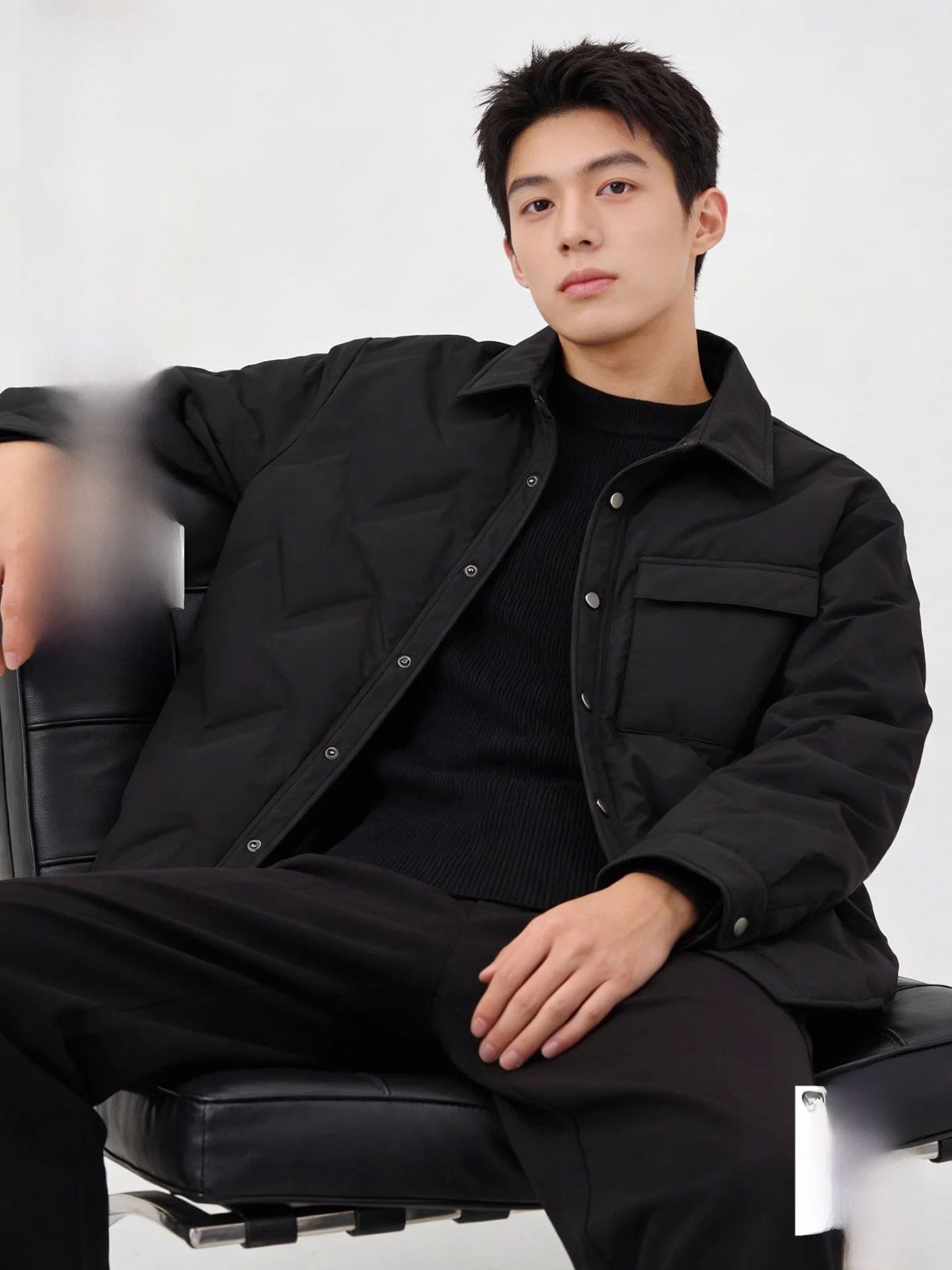 

Легкая мужская пуховая куртка с воротником, городская повседневная водонепроницаемая куртка 3-го уровня защиты, 90% пуха, 10% полиэстеровое волокно