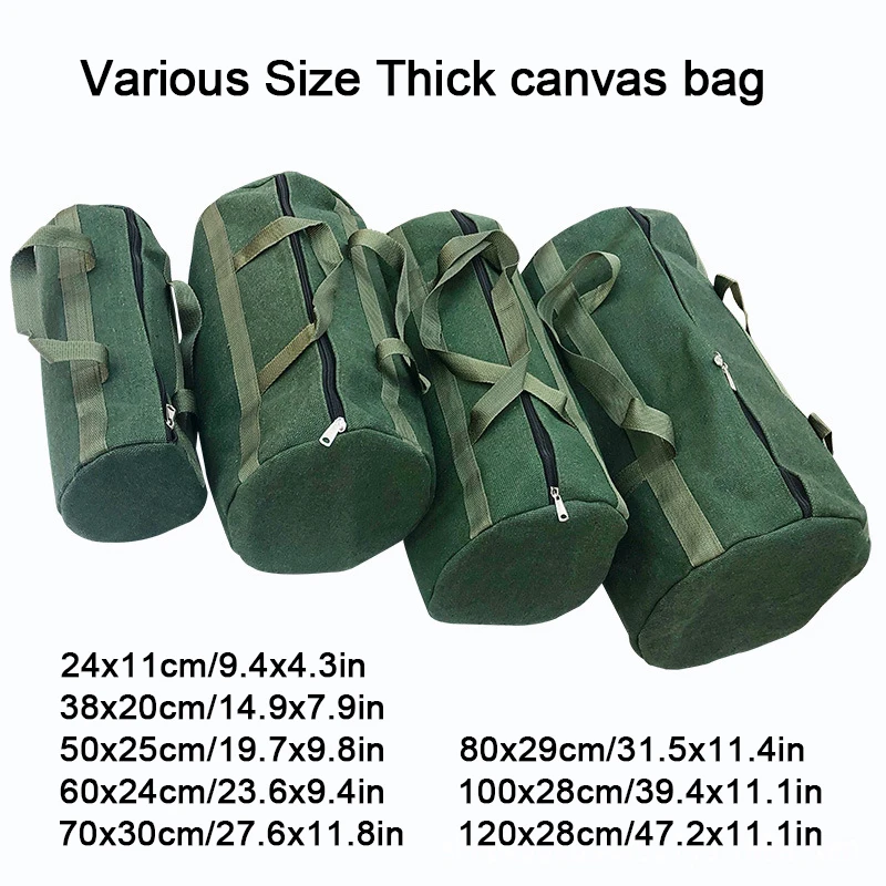 Thick Canvas Pouch Portable Toolkit Multi-functional Organizer Instrument Hardware Wrench Tableware Handbag