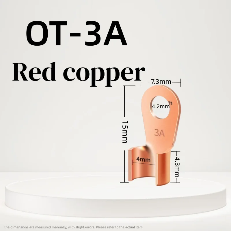 10/50 قطعة النحاس OT 3A-150A محطة غير معزول سلك موصل العارية كابلات كهربائية محطات العروة البطارية حلقة تجعيد محطة #4