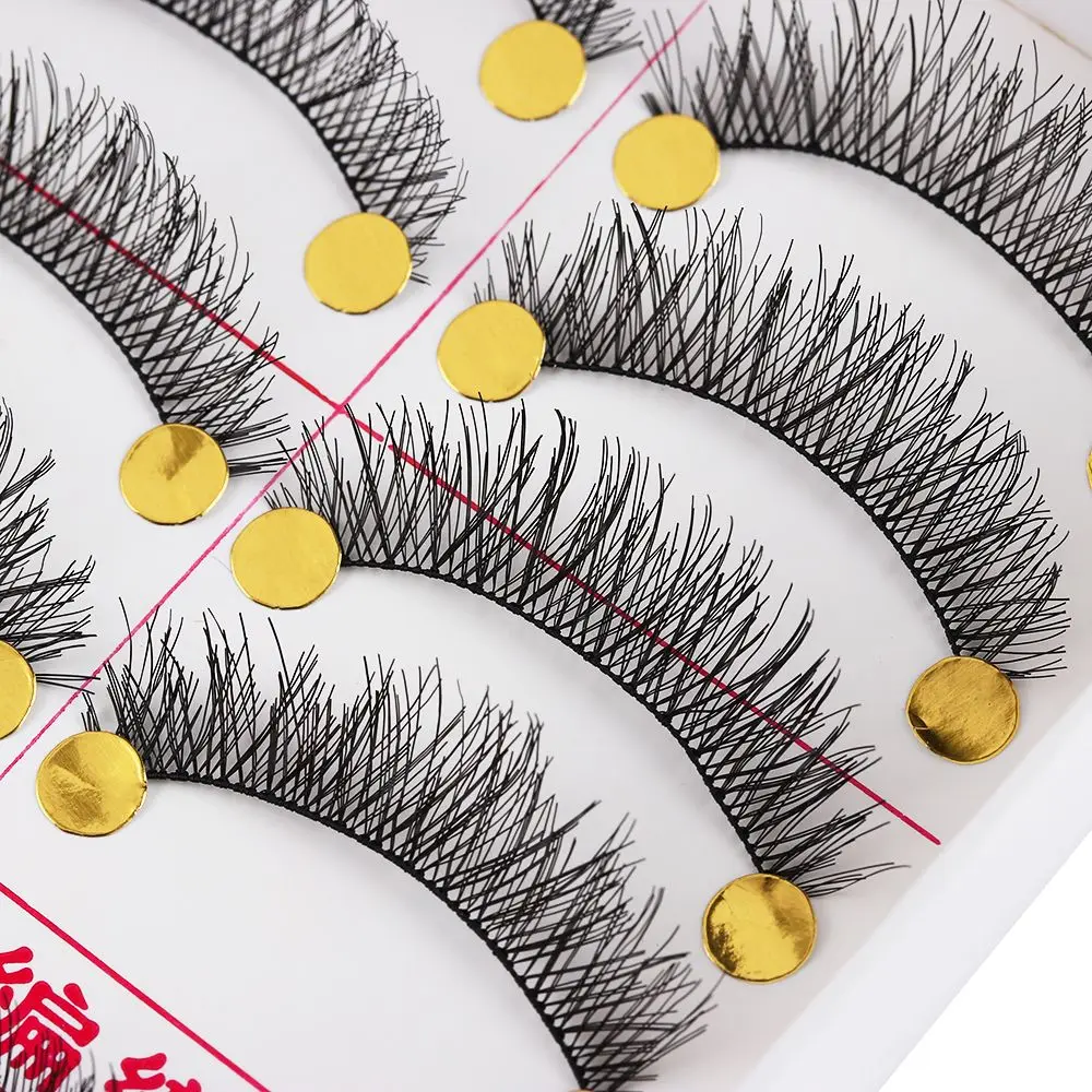 10 Pairs New Classic Makeup Beauty False Eyelashes Extension Long Thick Cross