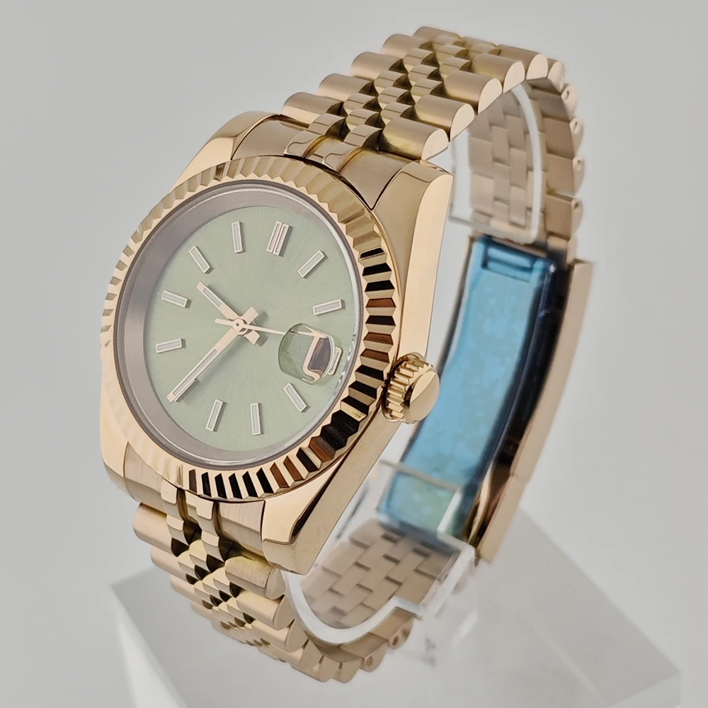 NH35 Watch Rose Gold Watch Men's Automatic Watch 36/39mm Stainless Steel Customized Logo Watch Suitable for NH35 Movement Watch