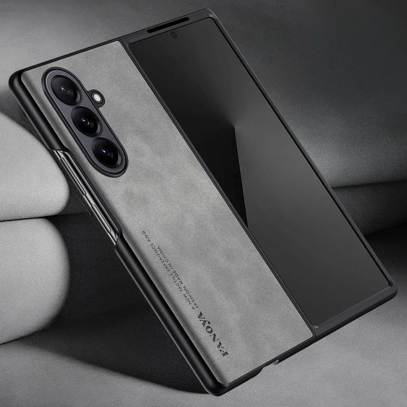 

Роскошный кожаный чехол для Samsung Galaxy Z Fold 7, матовый защитный силиконовый чехол для телефона, чехол для Samsung Galaxy Z Flip 7 FE