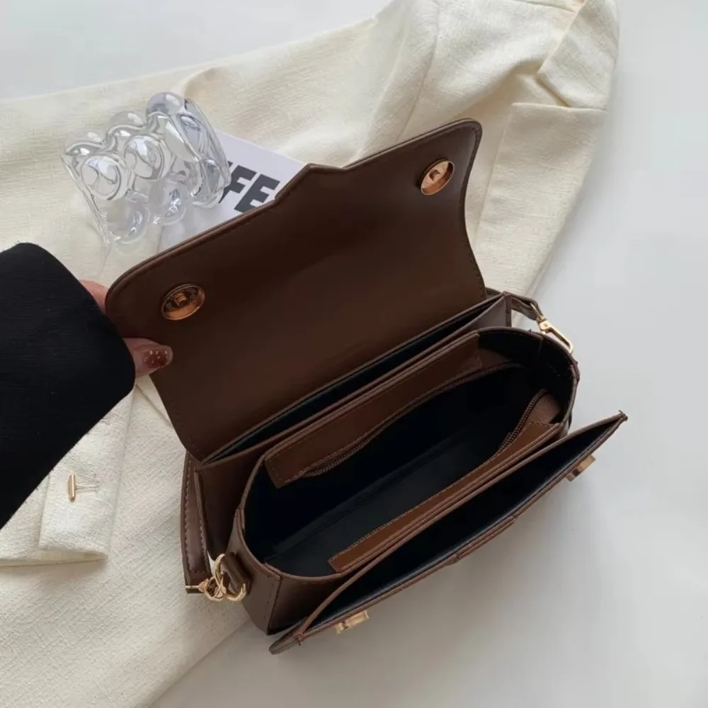 Casual Pu Leather Shoulder Bag Square Underarm Bag Crossbody Bag view 5