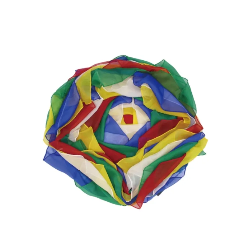 Regenboog Zijde Streamer 40*40 cm Magic Tircks Sjaals Bloeiende 20 Grote laag Props Podium Magia Trucs Goochelaar Beroep speelgoed