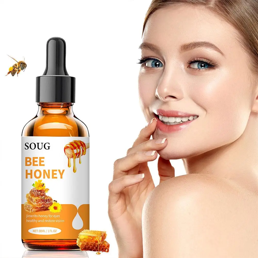 Miel de abeja Jimerito para ojos, gotas de miel de Jimerito para ojos, gotas para ojos de miel de abeja sin aguja, cuidado corporal H2E6, 30ml