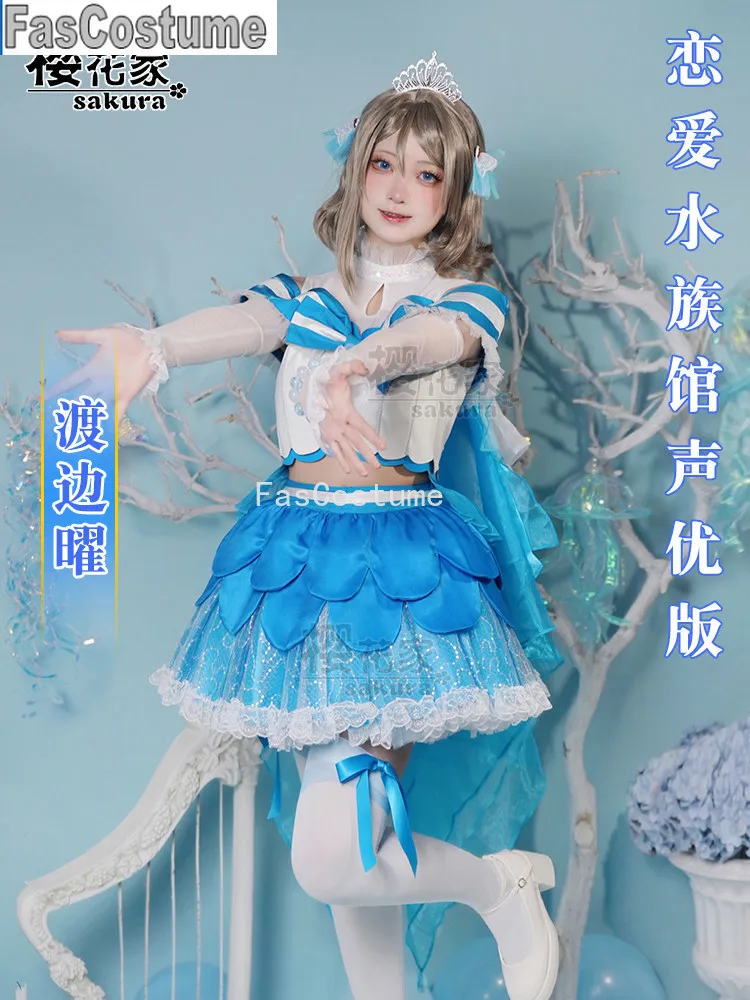 

Love Live Sunshine Aqours Cosplay Aquarium Chika You Riko Ruby Kanan Dia Yoshiko Hanamaru Mari Idol Group Stage Dance Costume