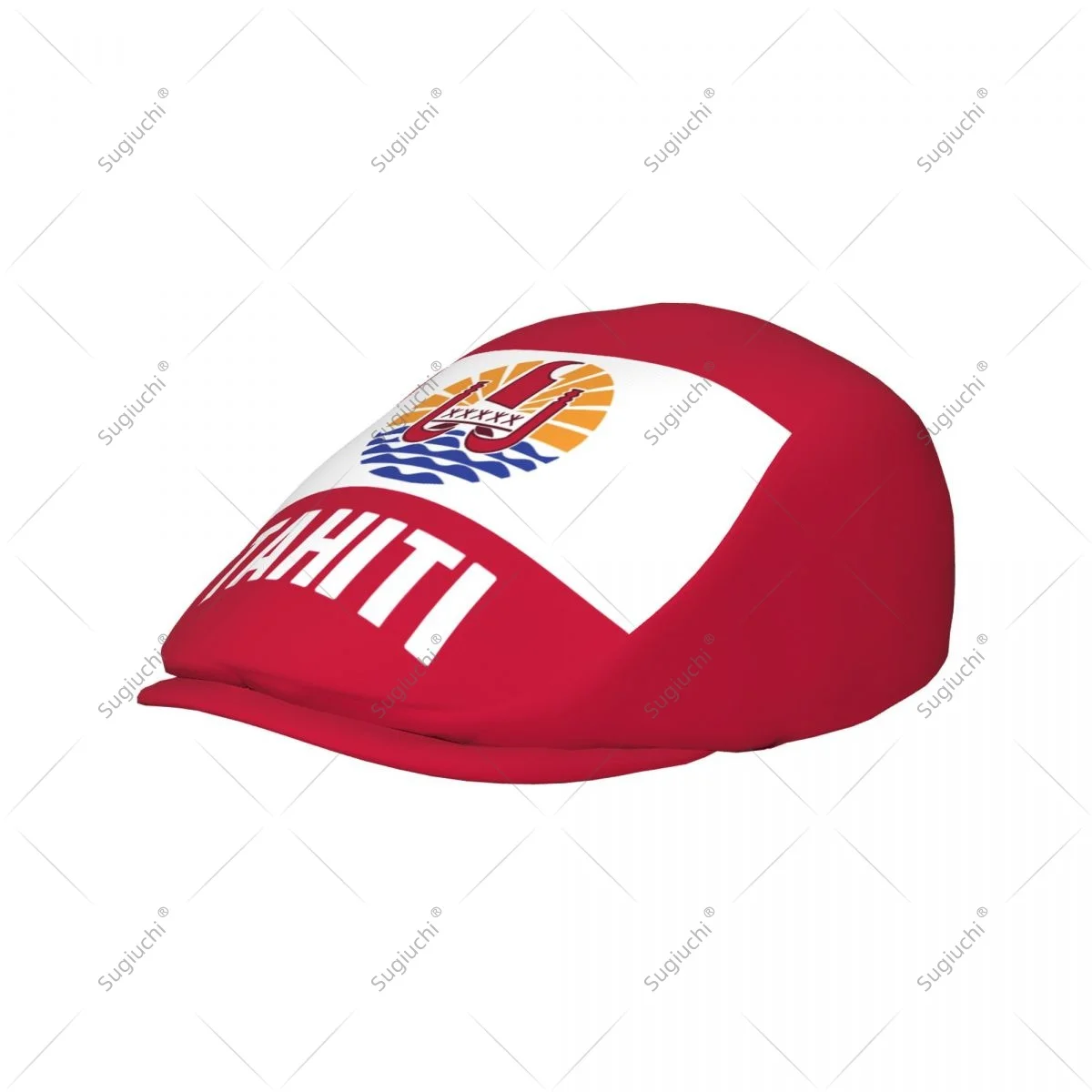 Forward cap Tahiti Flag Men Women Flat Newsboy Driving Hat Cap Short Brim for Driving Daily visors hat