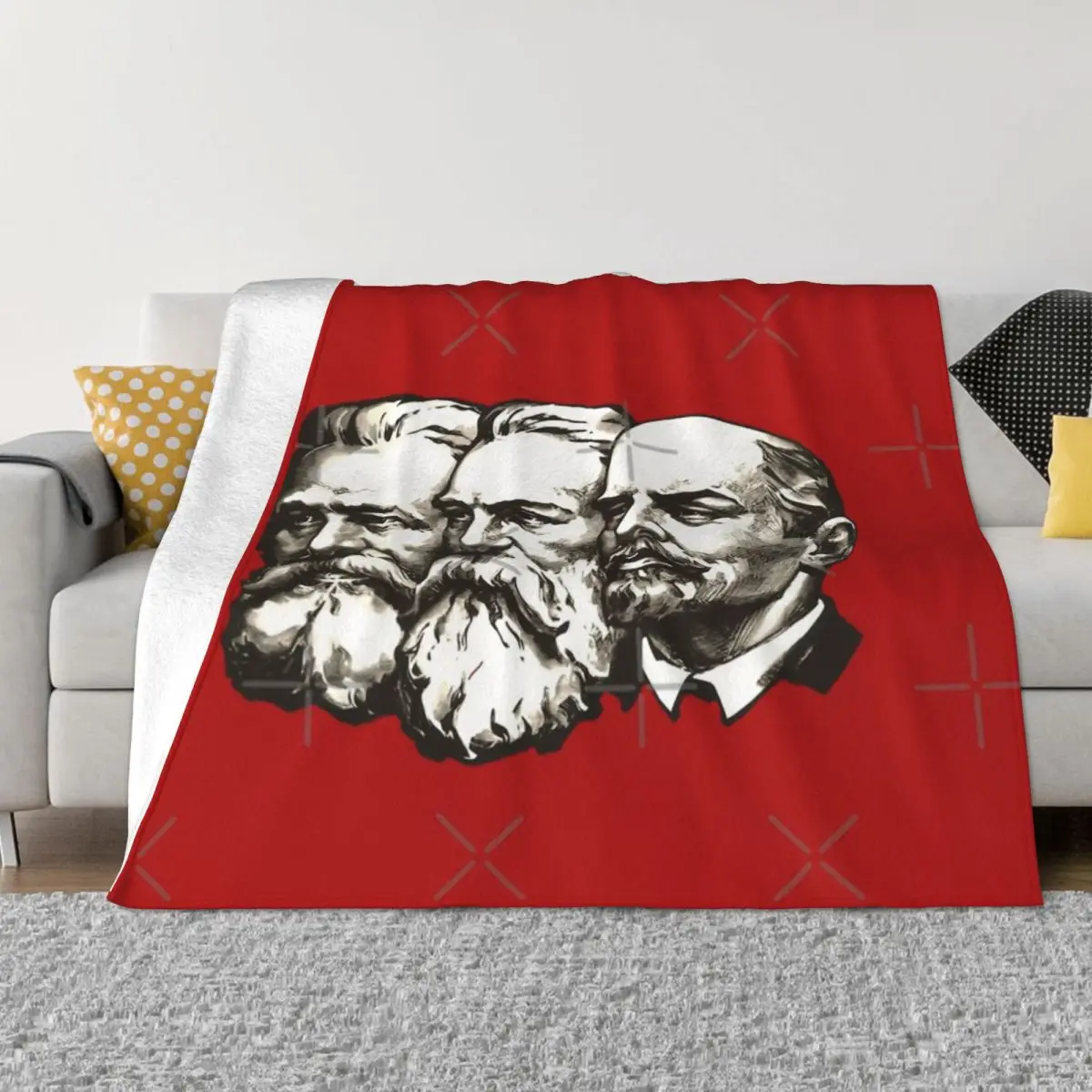 

Marx Engels And Lenin Anime Bed Blanket Throw Blanket Home And Decoration Throw Blanket