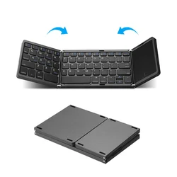 Portuguese Arabic Russian Spanish French B089T Mini Folding Wireless Bluetooth Keyboard with Touchpad for Windows, Android, IOS