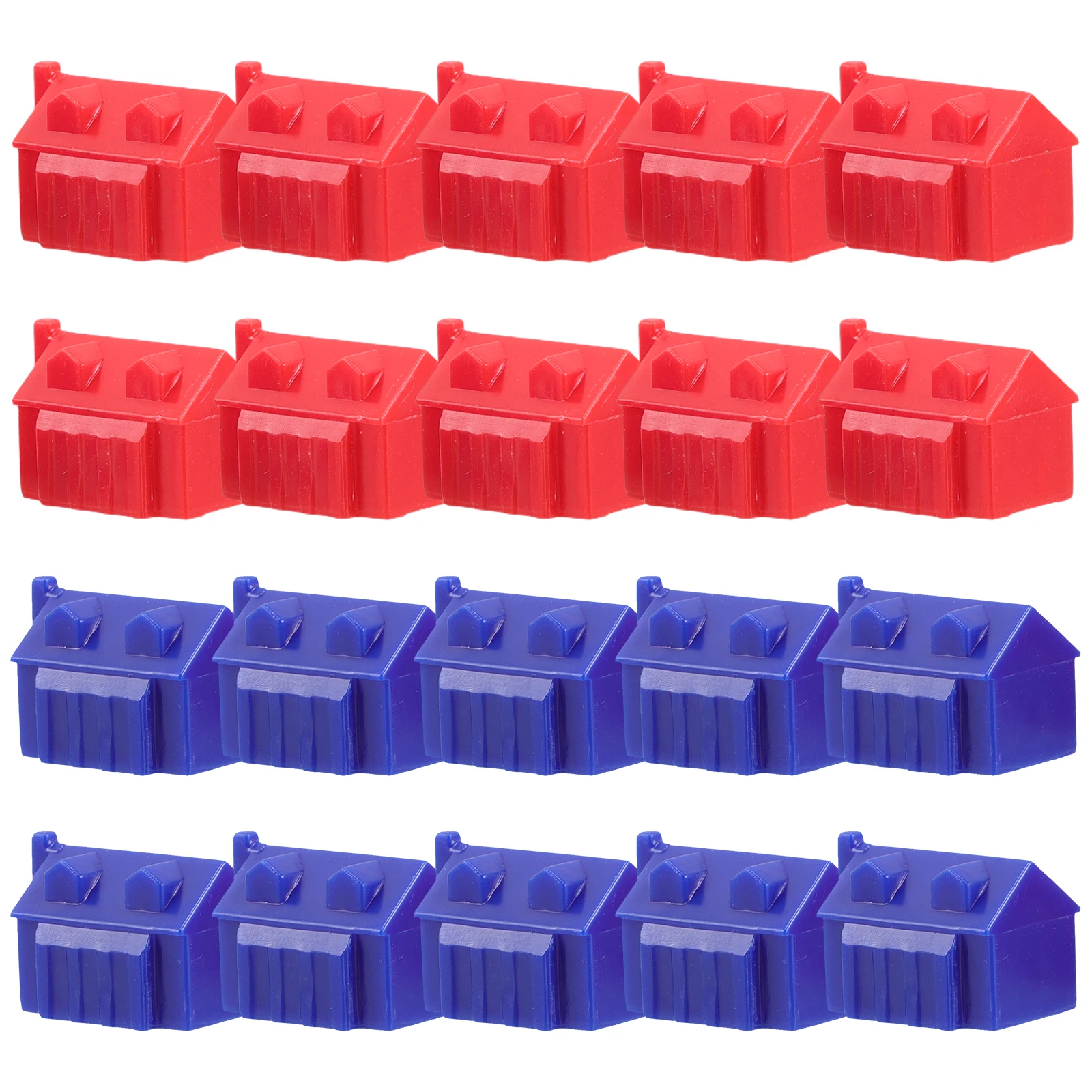 40 szt. Figurki bogatych ludzi z gry Planszowej, plastikowe domki, miniaturowe budynki, zestaw zamienny, trwałe akcesoria do gier rodzinnych.