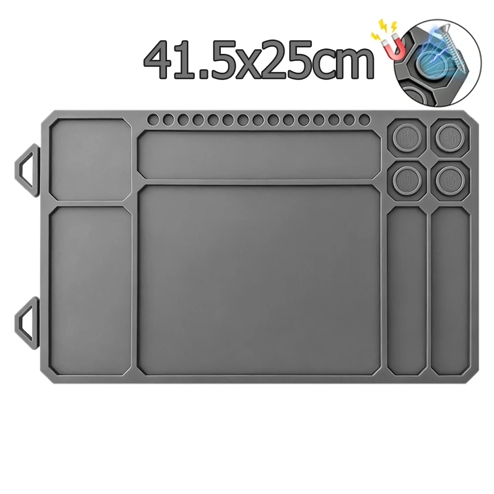 Alfombrilla de limpieza para armas, alfombrilla de mantenimiento para armas con organizador magnético pequeño para piezas, alfombrilla de silicona antideslizante para reparación de armas, para limpieza de pistolas.