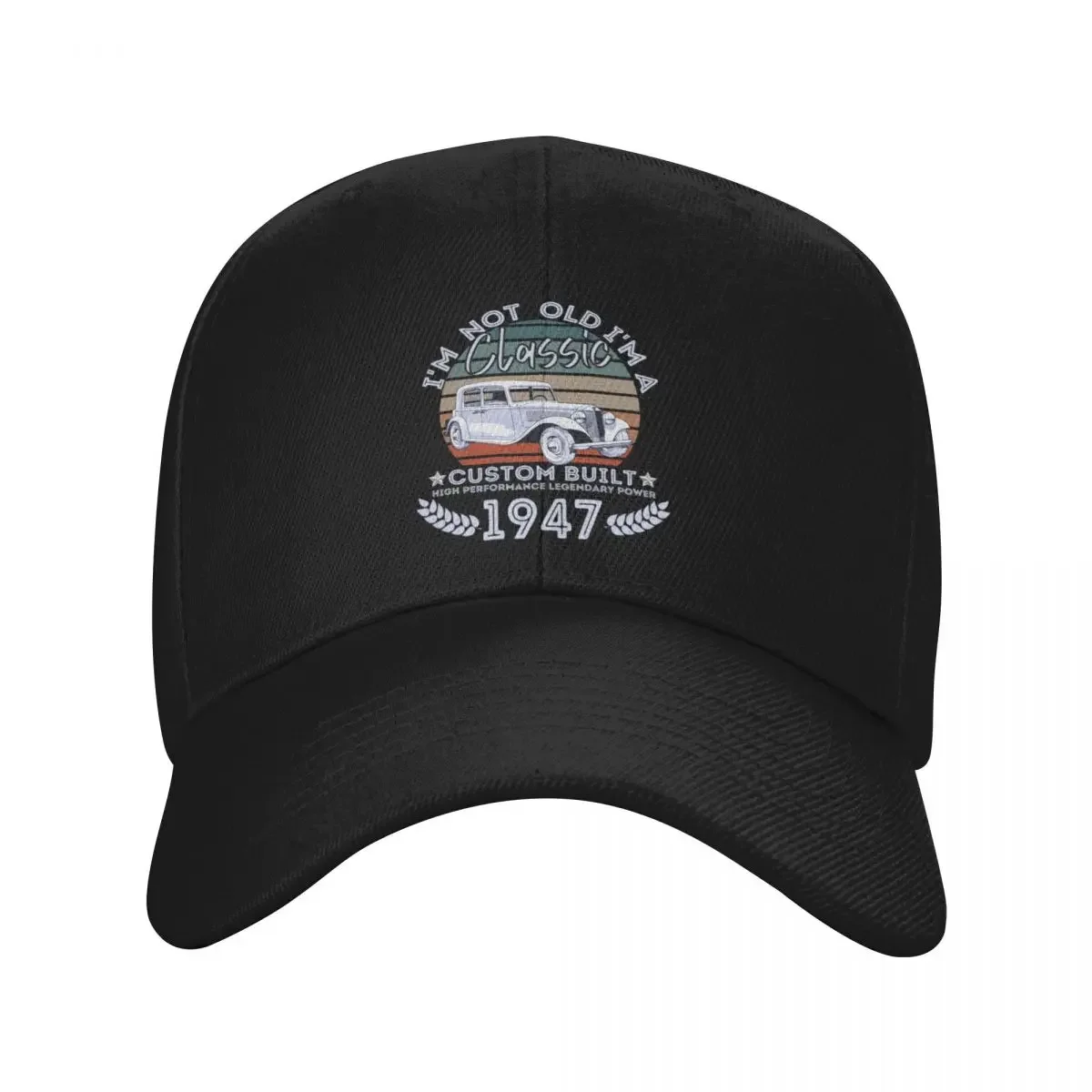 

Vintage 1947 Classic Car 75 Year Old 75th Birthday Gifts Baseball Cap cute Fashion Beach For Man Women's