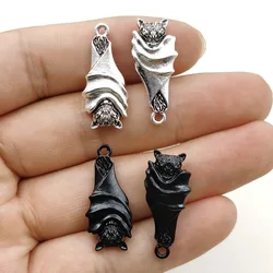 4PCS 27*11MM New Trendy 3D Bat DIY Creative Animal Pendant Halloween Pendant Bat Alloy Jewelry Accessories EF4430