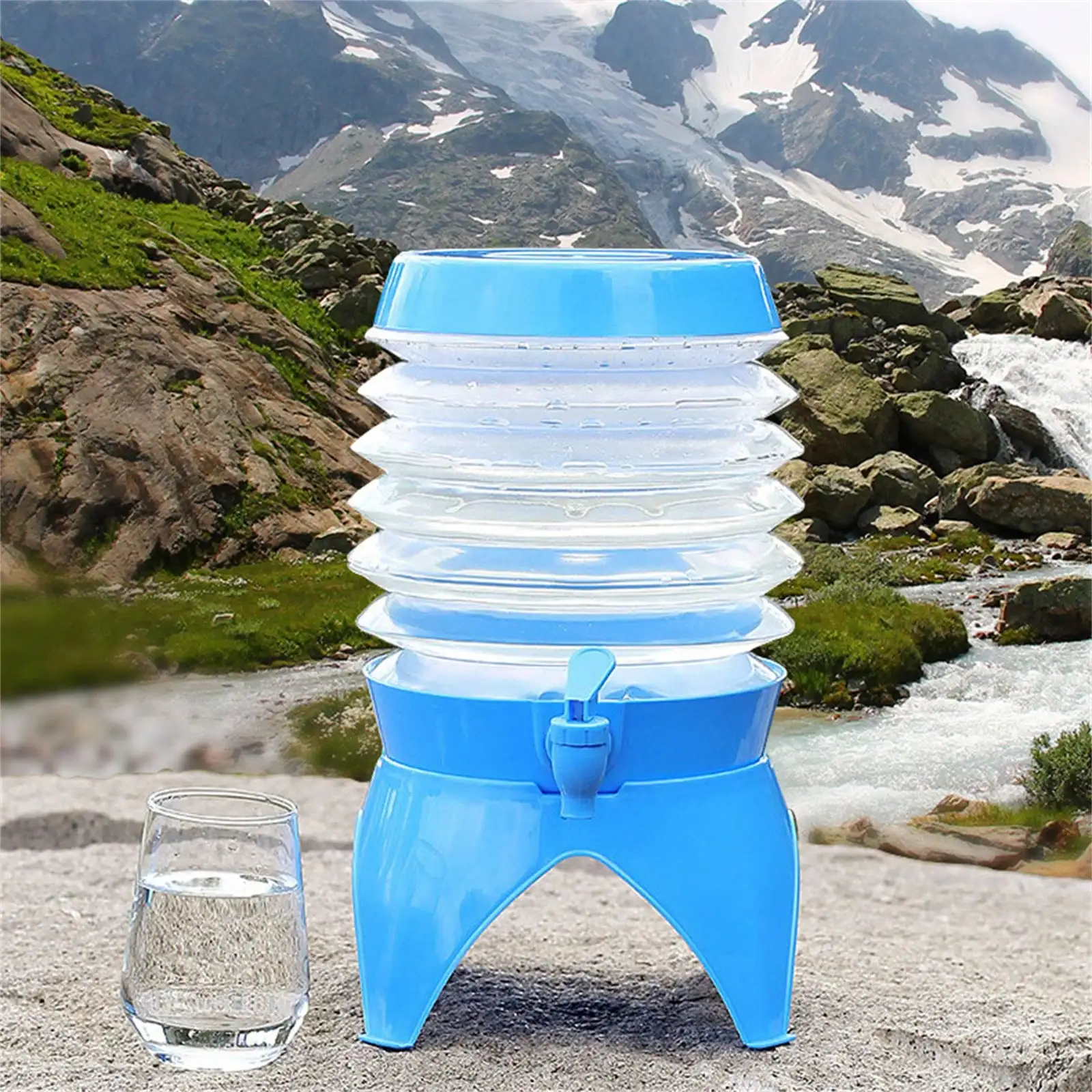 1pc，Auto Opvouwbare Wateremmer Auto Draagbare Buitenreizen Drinkwateropslagtank Telescopische Opslagemmer Met Grote Capaciteit