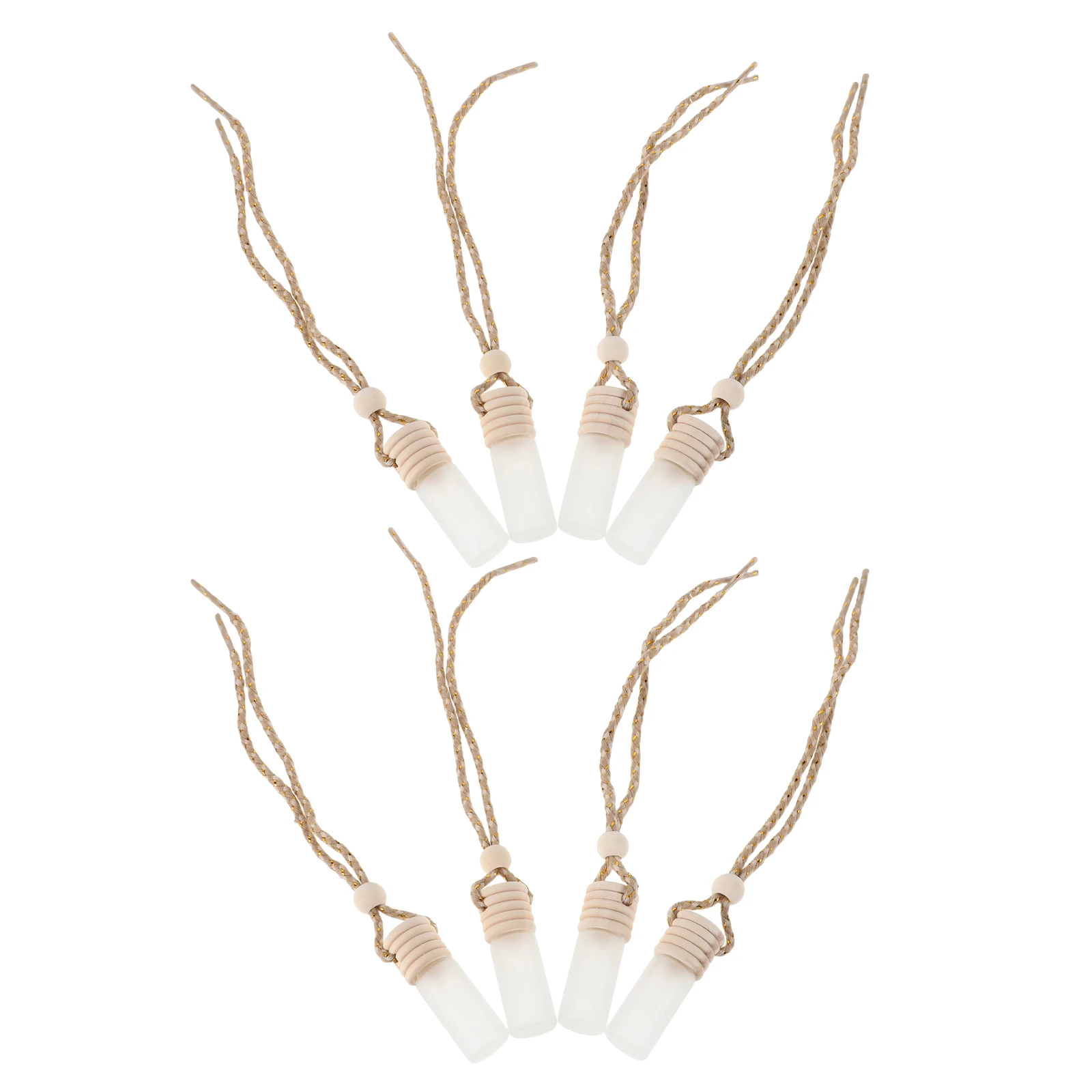 

8 Pcs Car Perfume Pendant Air Outlet Fragrance Bottle Aromatherapy Frosted Essential Oil Hanging Glass Accessory