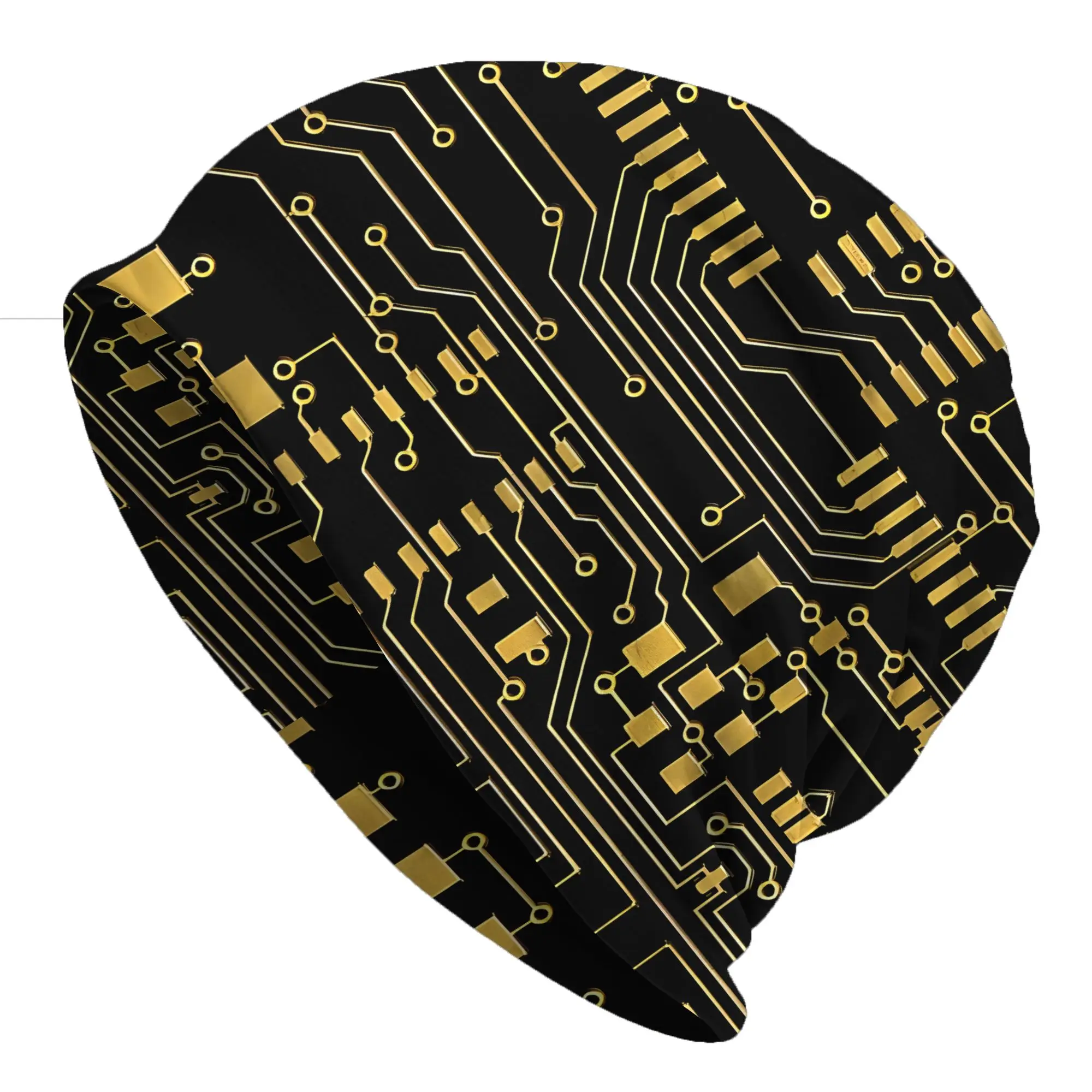 Computer Circuit Board Hat Fashion Caps Men Women  Skullies Beanies Ski Caps Soft Bonnet Hats