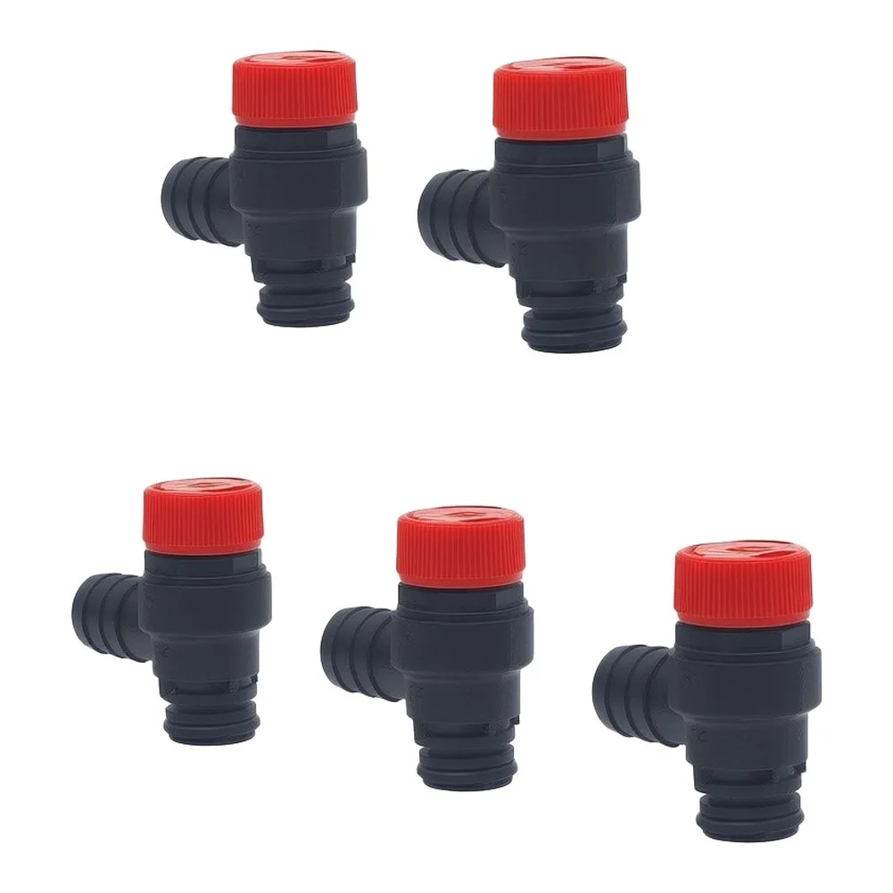 For Overheating Protection Heating Pressure Relief Valve Black Robust ABS Construction For Wall-mounted Gas Boilers