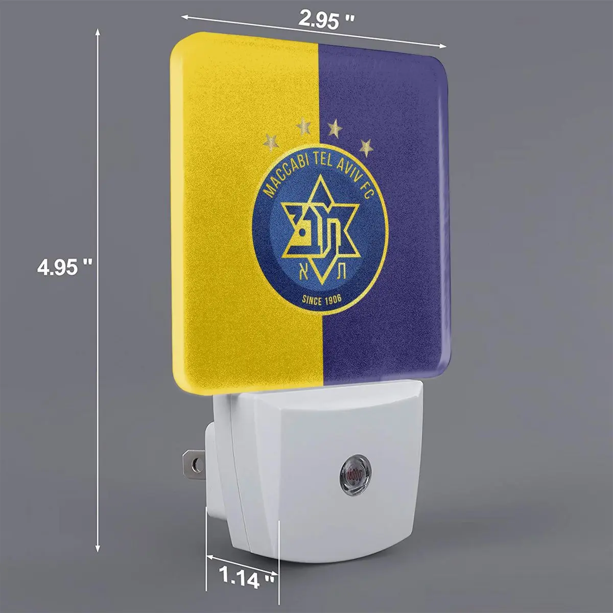 Maccabi Tel Aviv Night light, Night Lights plug into Wall Nightlight LED, Kids, Adult, Bedroom