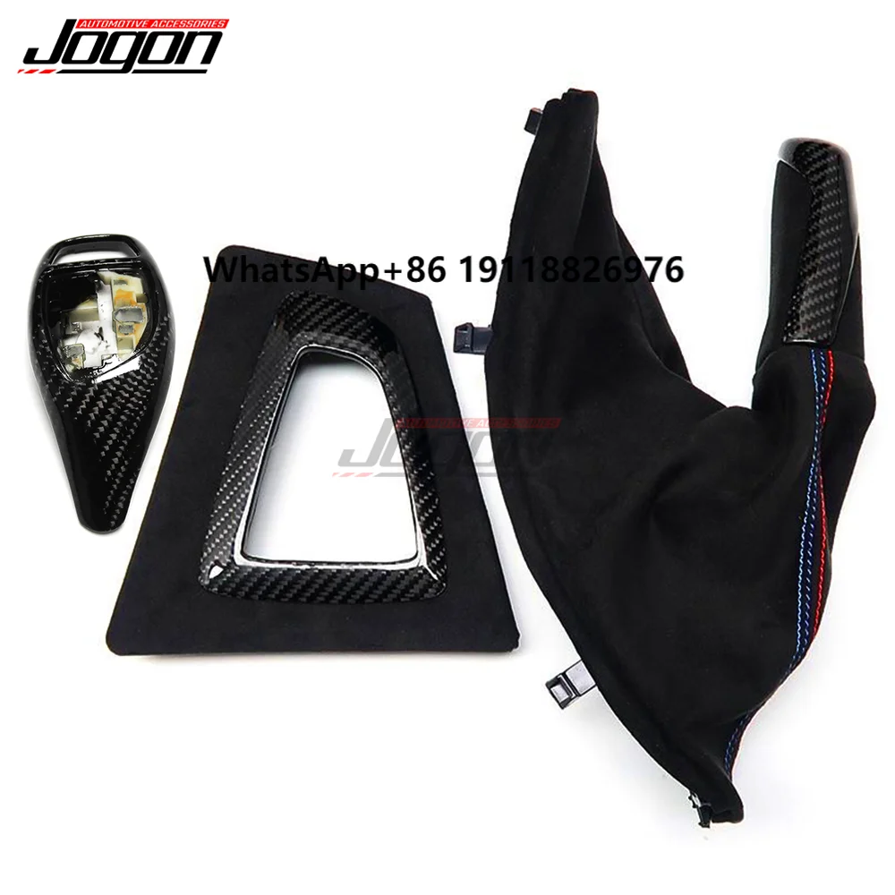 

Carbon Fiber Gear Shift Knob Head Console Panel Handbrake Cover for 3 4 Series GT M3 M4 F80 F82 F30 F31 F32 F33 F34 13-18