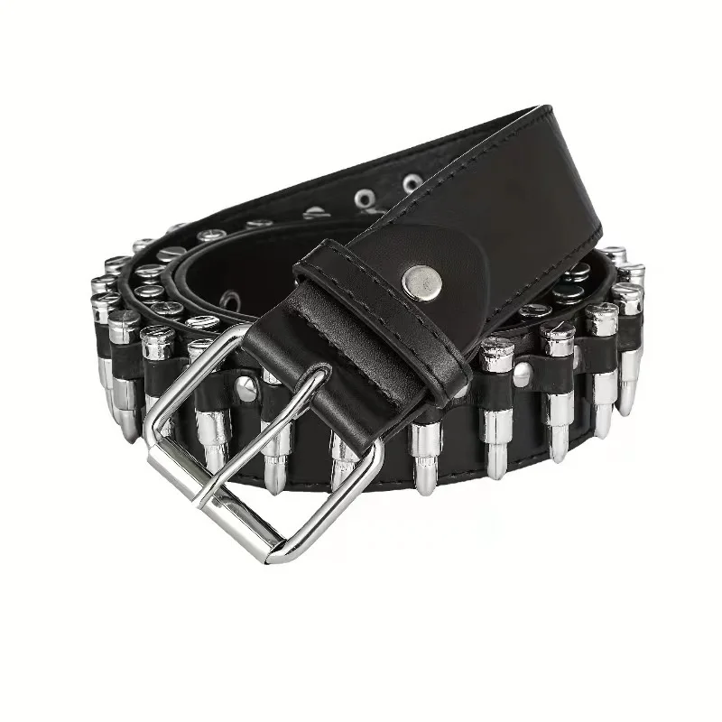 

2024 New Square Bead Rivet Belt Metal Pyramid Belts Men and Women Punk Hardware Jeans Belt Y2K Designer Belt Women's Belts