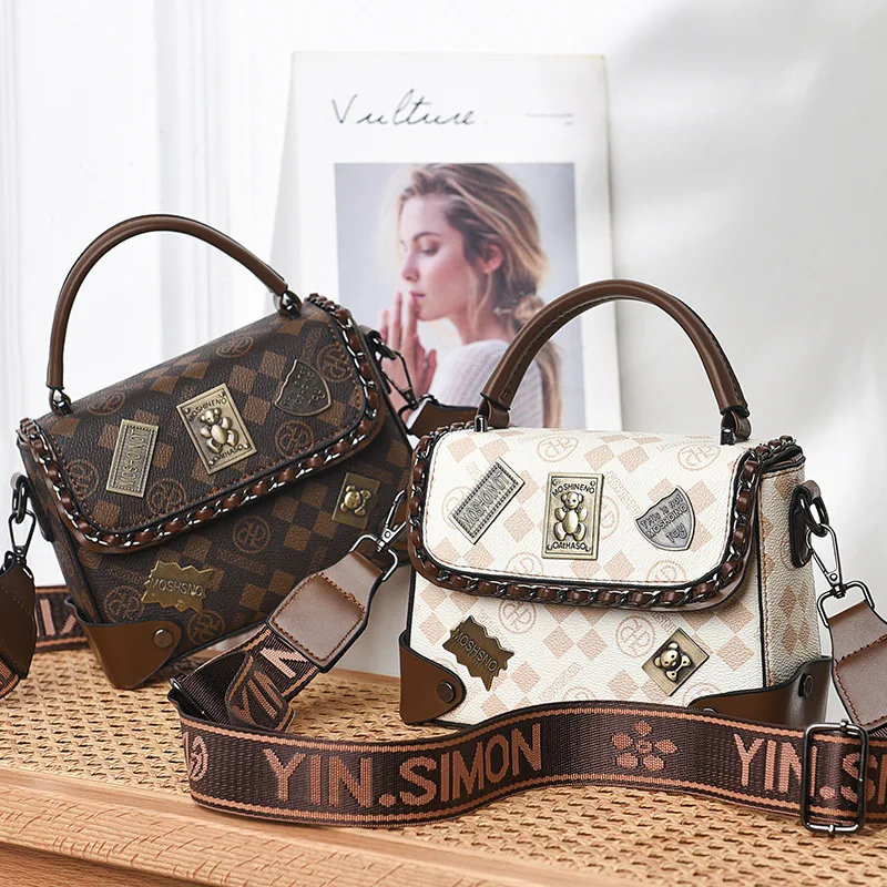 

High Quality Ladies Small Square Bag Luxury Designer Women's Shoulder Crossbody Bag Fashion Print Ladies Shopper Tote Bags