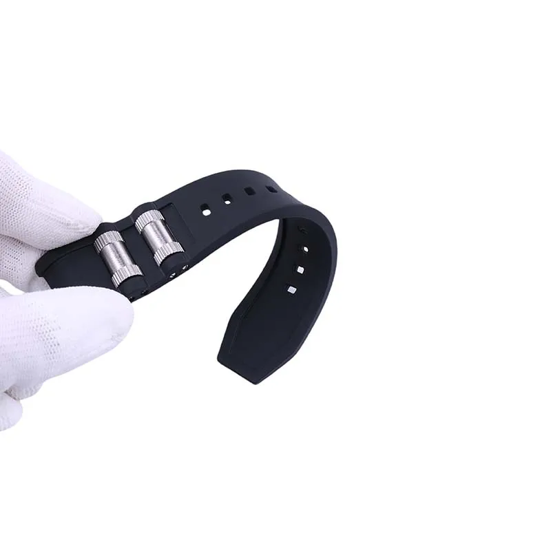 Men\'s watch strap accessories compatible for Invicta Russian Professional Diver rubber watch band metal particle bracelet 26mm