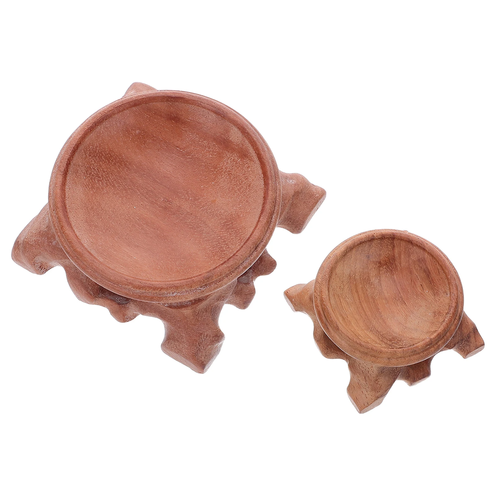 

2Pcs Crystal Ball Display Stand Wooden Sphere Holder Decorative Egg Base Globe Support for Home Decoration Decorative Stone Rack