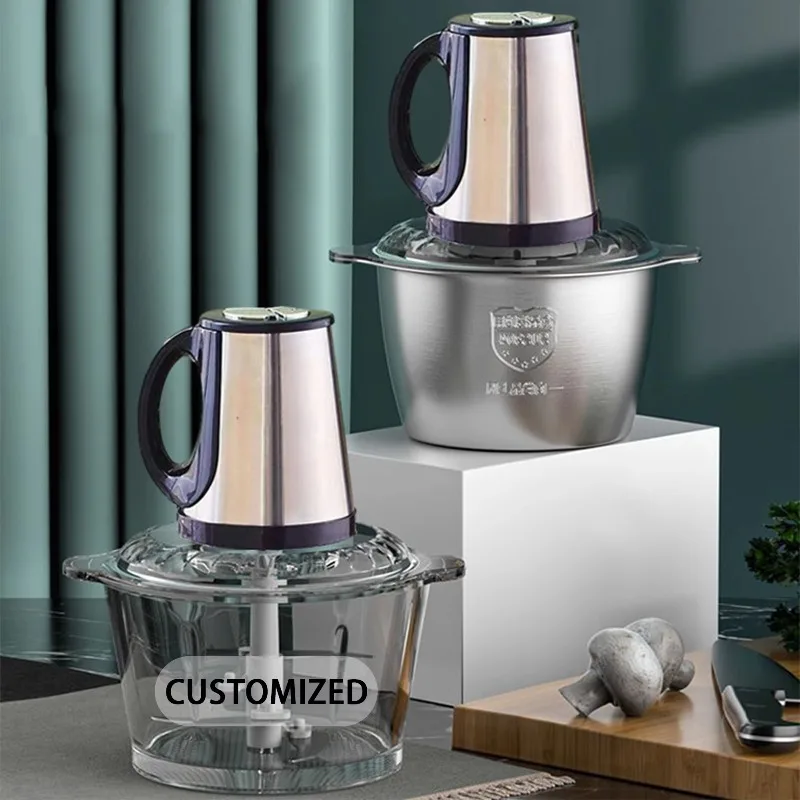 

Wholesale Kitchen Home Vegetable Meat Chopper Food Processor Stainless Steel 2l 3l 5l Mincer Electric Meat Grinders
