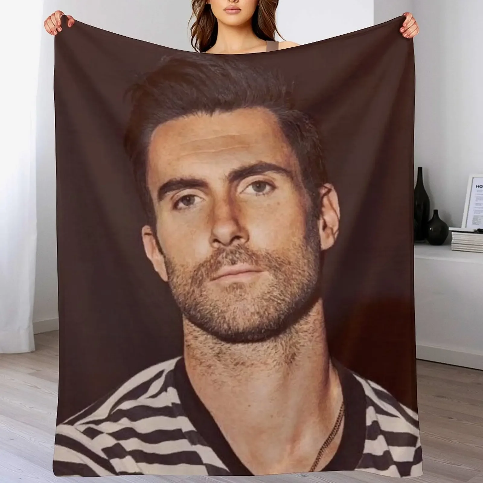 

adam levine Throw Blanket Decorative Sofa Tourist Cute Plaid Luxury Blankets