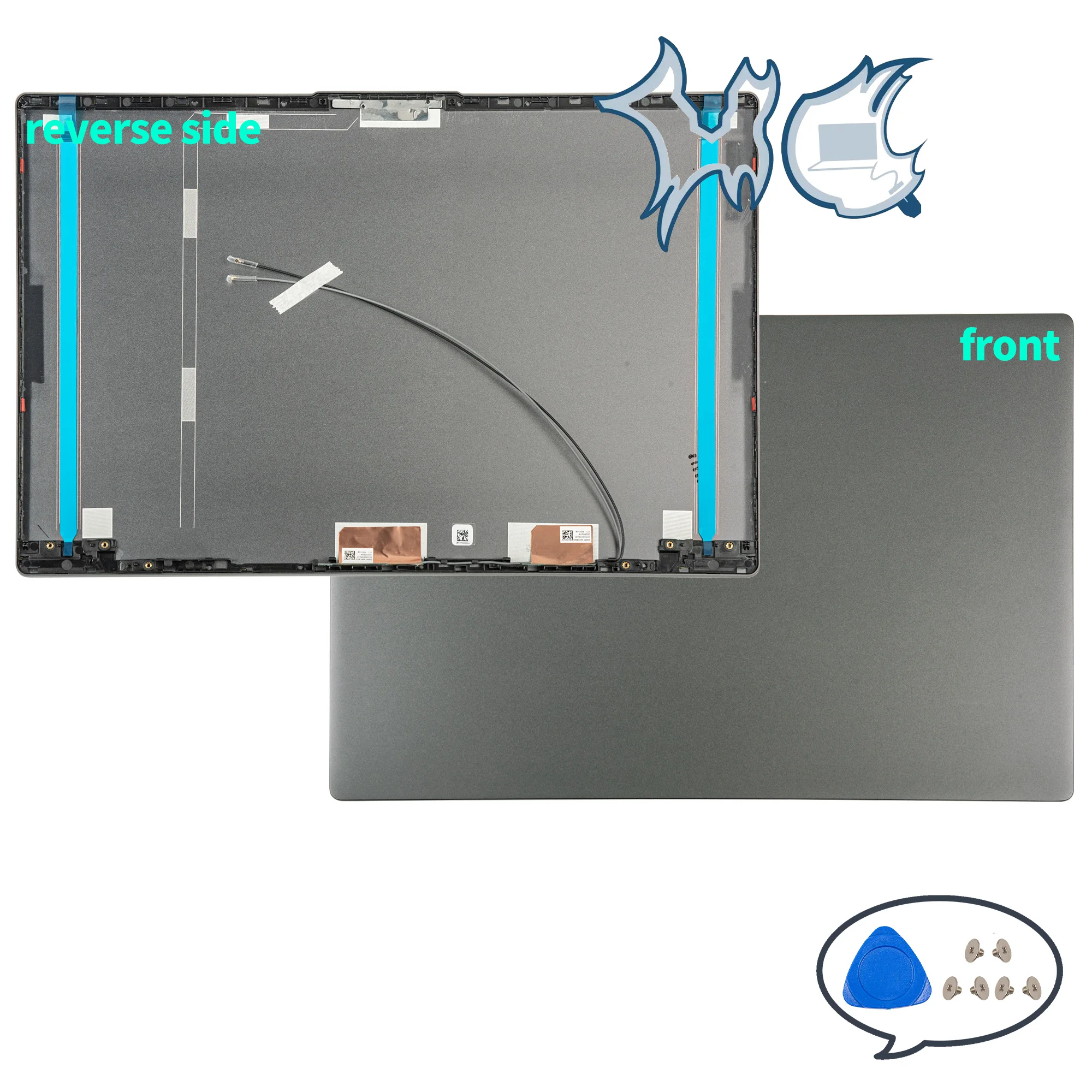 Imagem -04 - Dobradiças da Moldura Frontal para Lenovo Ideapad Peça de Substituição Tampa Traseira Lcd Novo Laptop 15iil05 15are05 15itl05 15alc05 2023 2023