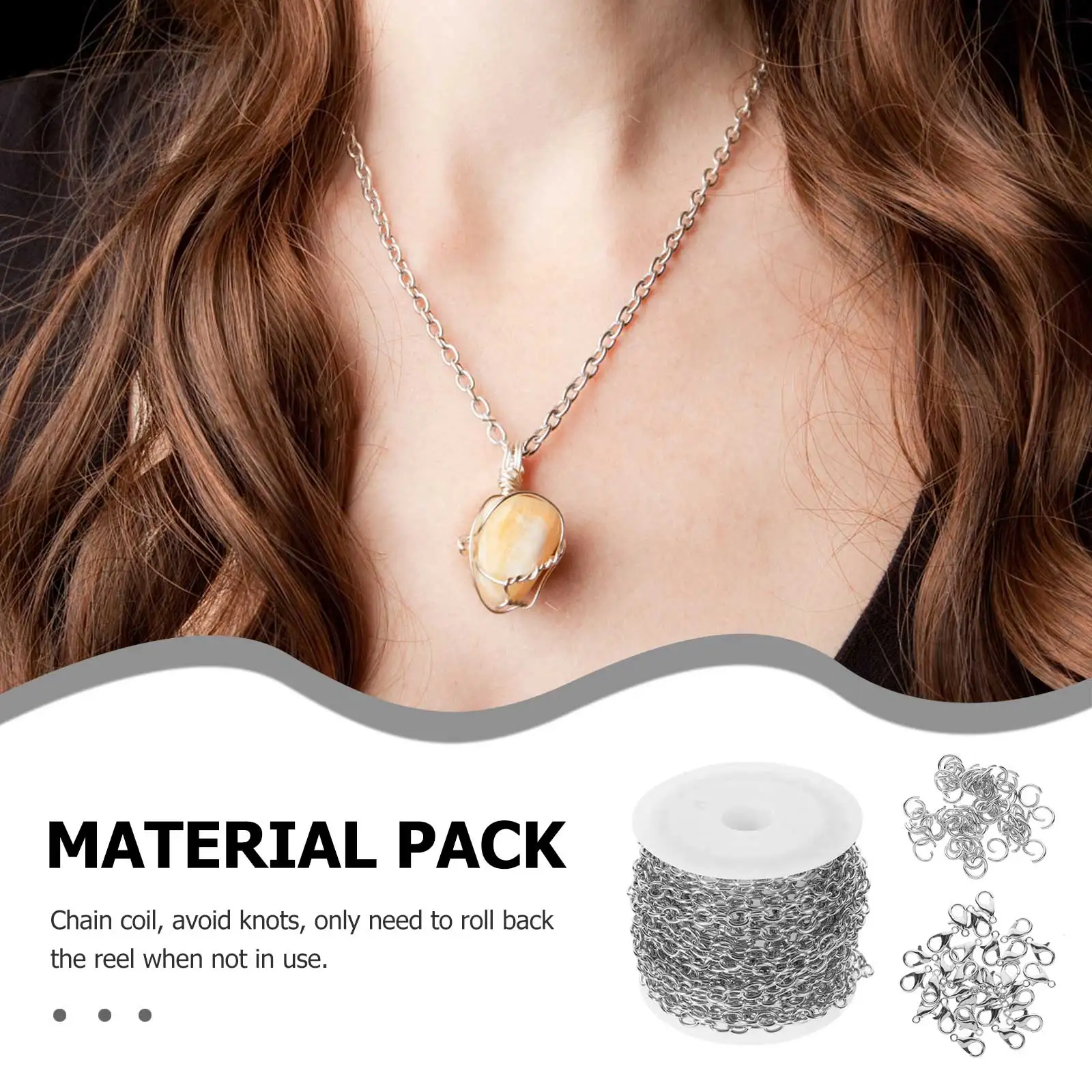 

DIY Jewelry Making Chain Set H made Necklace Bracelet Materials Golden Cross Chain Lobster Clasp Metal Accessories Long Lasting