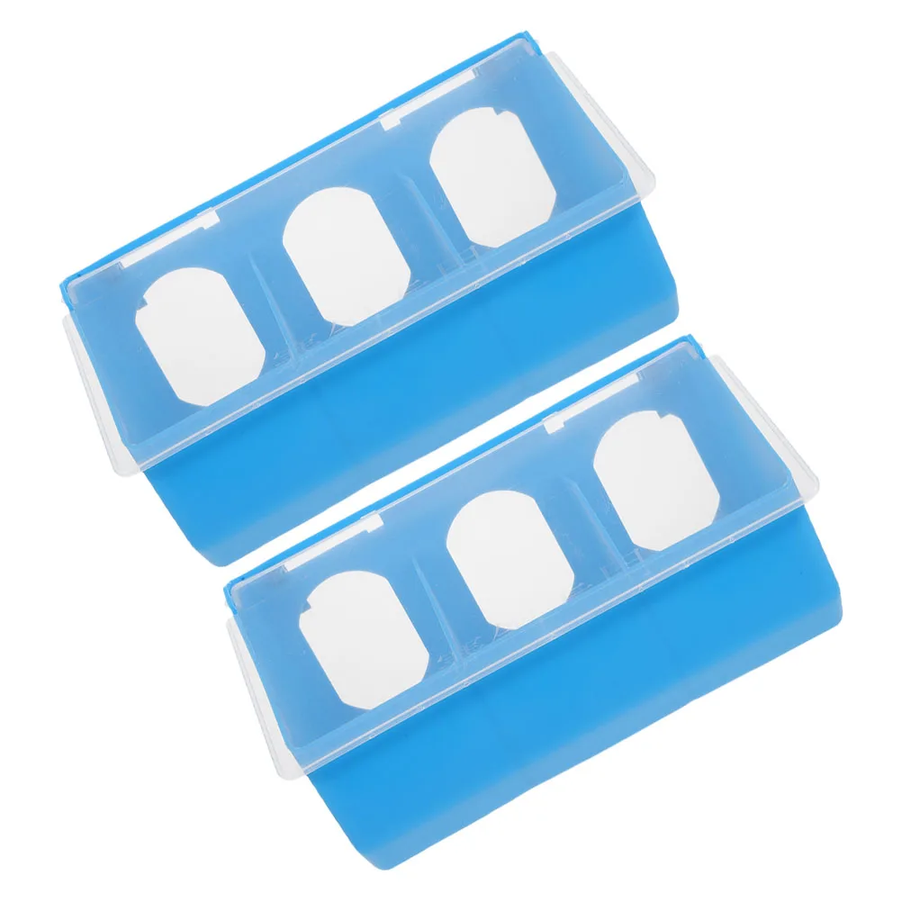 

2Pcs Pigeon Feeder Multi-Functional Food Trough Water Dispenser Grit Holder Stylish Blue Aviary Peigeon Feeder