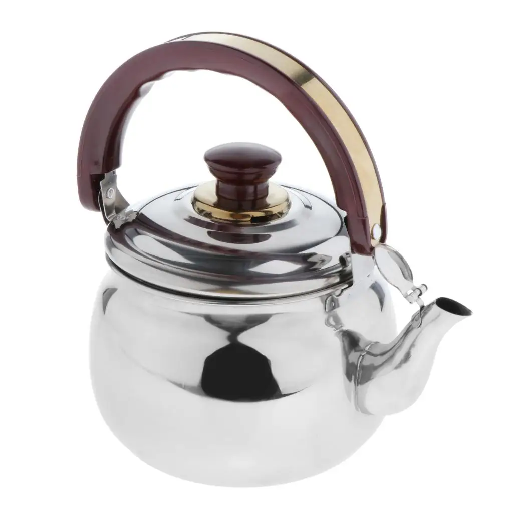 Whistling Kettle Stainless Steel Coffee Tea Teapot Cookware