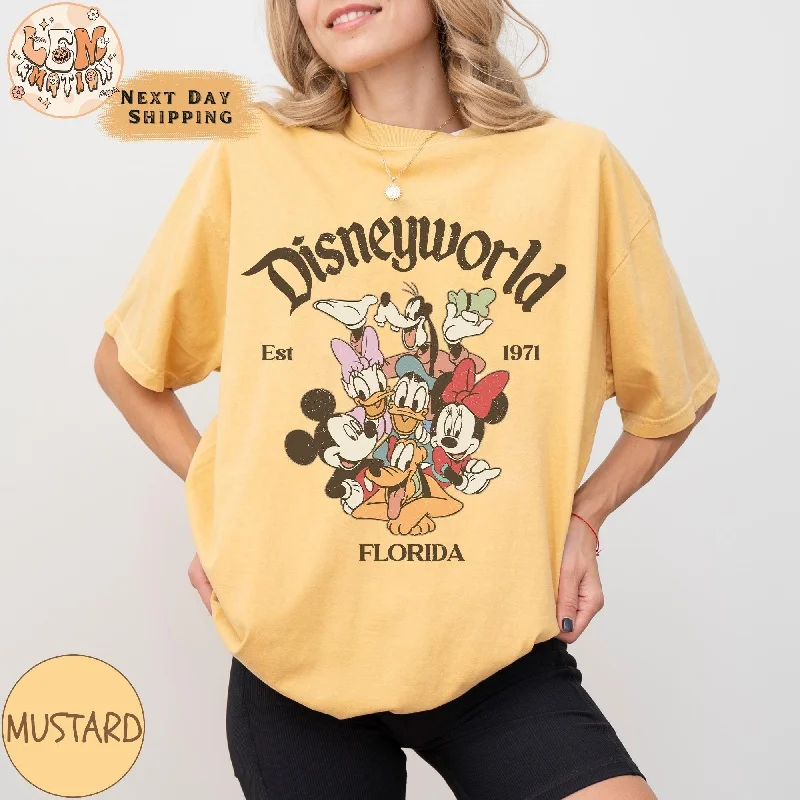 2025 الصيف ديزني ميكي ماوس 100% القطن الخالص تي شيرت عارضة أعلى للرجال والنساء، فضفاضة قصيرة الأكمام تنفس #1