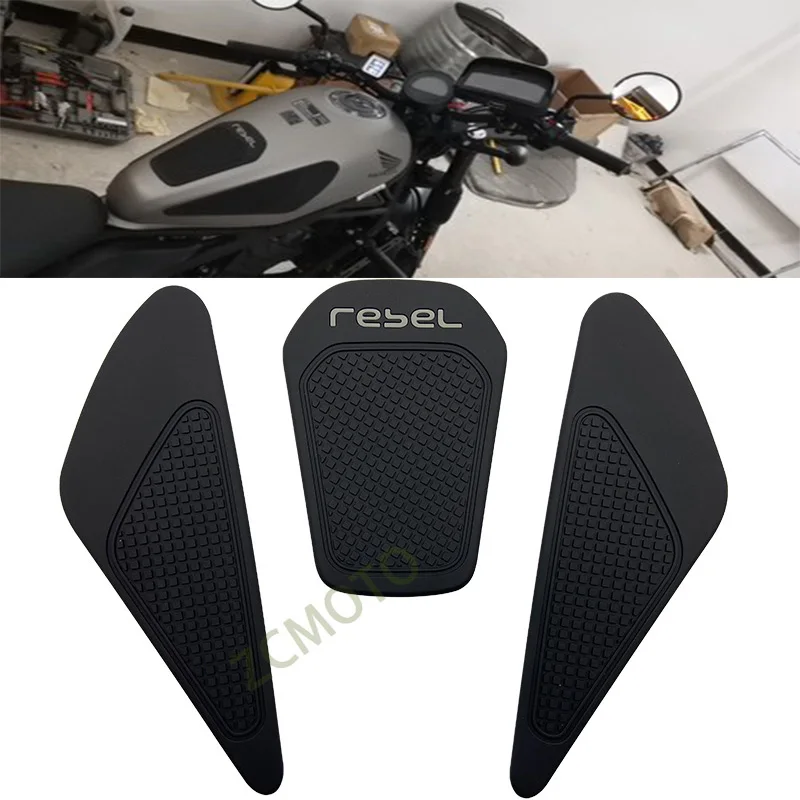 

Motorcycle Fuel Tank Pad Sticker Antiskid Side Fuel Tank Sticker Waterproof Pad Rubber For HONDA CMX300 CMX500 REBEL 300 500