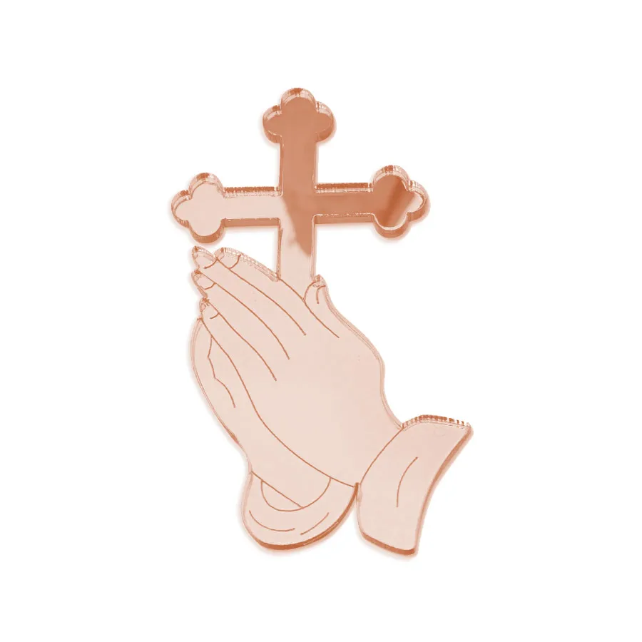 Kleine Acryl-Bet-Tags mit Kreuz-Design, segne sich zu Hause, Kirche, Weihnachten, Taufe, Dekoration, Zubehör, Kommunion-Geschenkanhänger – Detail 2