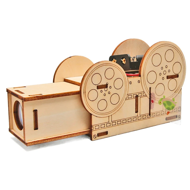 

Wooden Projector Model Kids Science Toy Technology Gadget STEM Physics Puzzle Kit Learning Educational Toys for Children