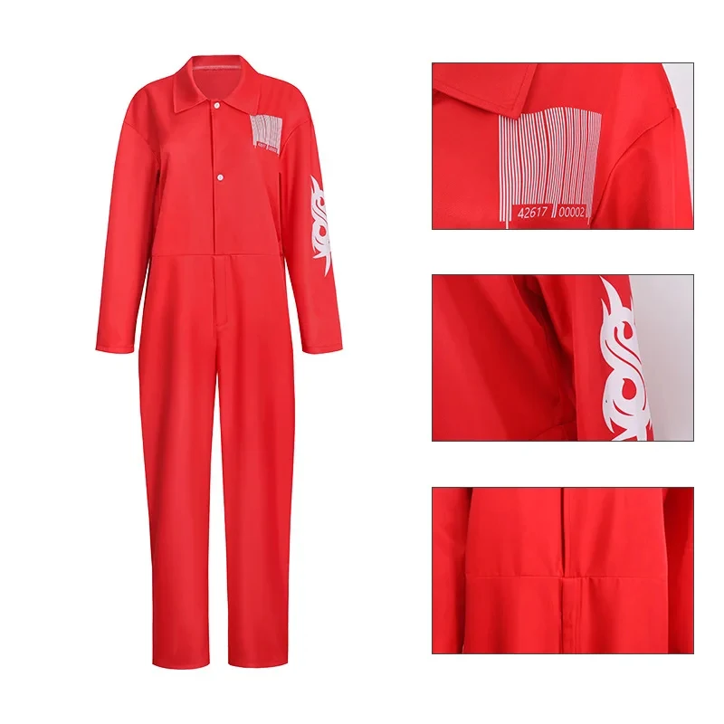 

★Halloween Cosplay Costume Anime Joey Jumpsuit Knot Red Male Outfits for Adult Men Uniform Bodysuits Fancy 2026 New ♥Look Me ←_←