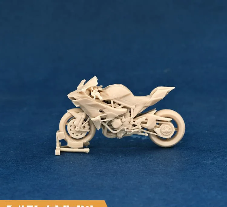 1/64 Resin KNUCKLEHEAD H2R Julio B-King K9 Motorbike Racing Locomotive Unpainted White Model Frame