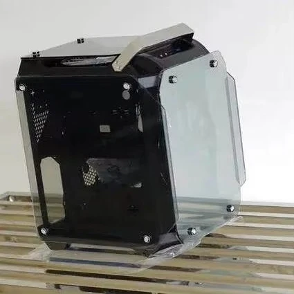In‑Stock ATX Gaming PC Case, Panoramic Tempered‑Glass Side, Special‑Shaped Chassis, Desktop Empty Host for Internet Cafe