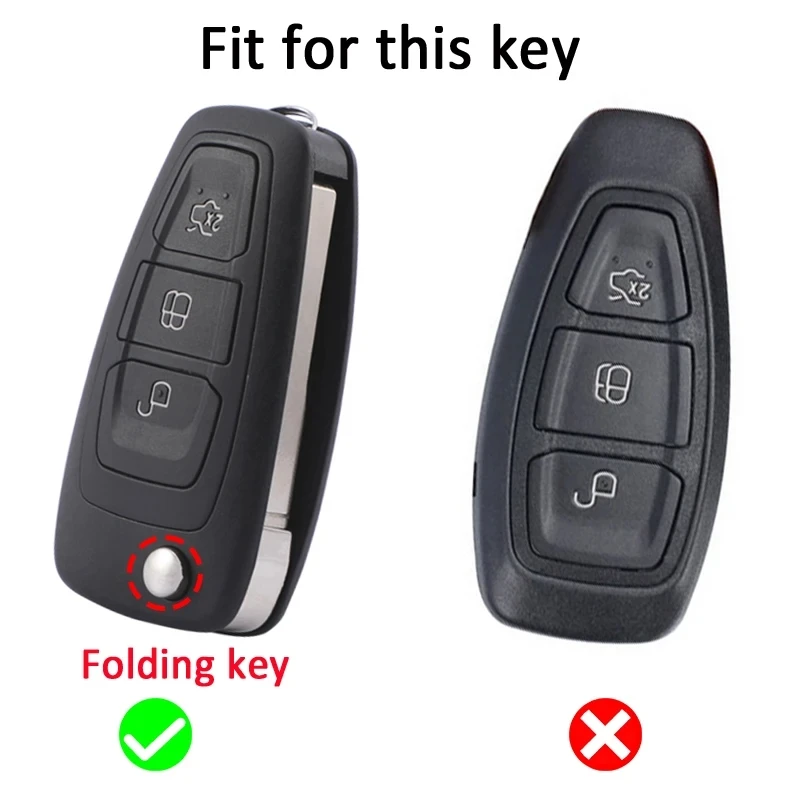 Car Key Case Cover for Ford Ranger C-Max S-Max Focus Galaxy Mondeo Transit Tourneo Custom Auto Key Holder Keychain