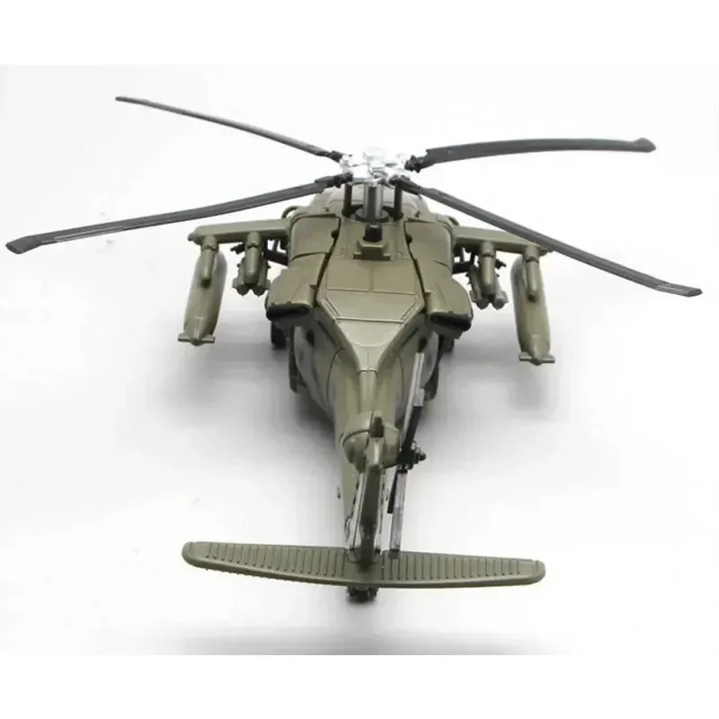 طائرة طائرة سبيكة نموذج كلاسيكي إلكتروني الصوت والضوء هوك هليكوبتر عسكرية سلاح الجو مروحة عسكرية جمع لعبة مجسمة #5