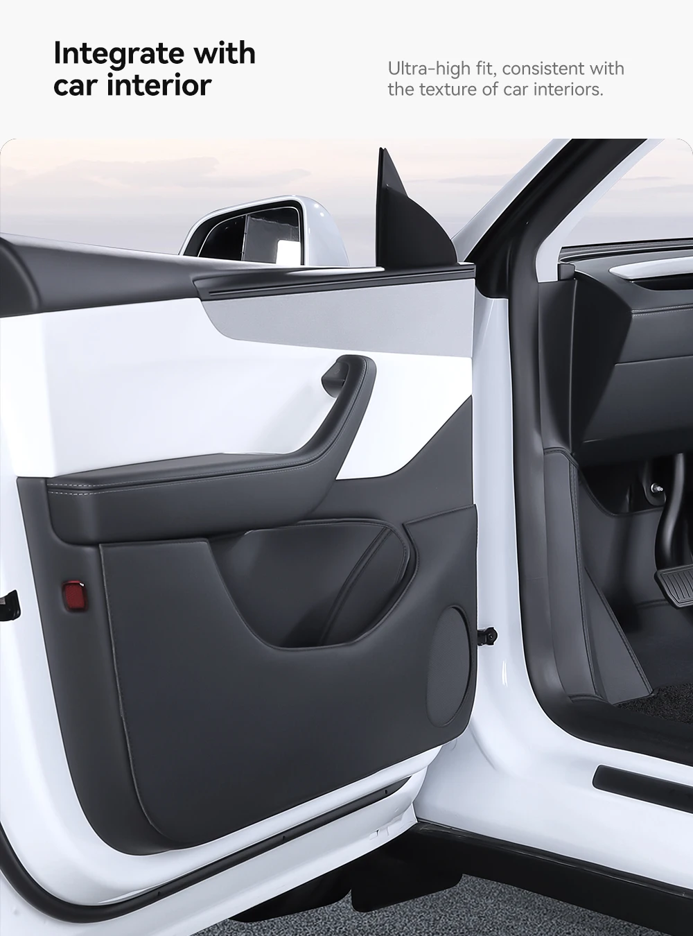 YZ für Tesla Model Y Juniper 2022, neue Leder-Kofferraummatten, vollständig umgeben, wasserdicht, rutschfeste Liner, individuelles Bodenmatten-Zubehör – Detail 12