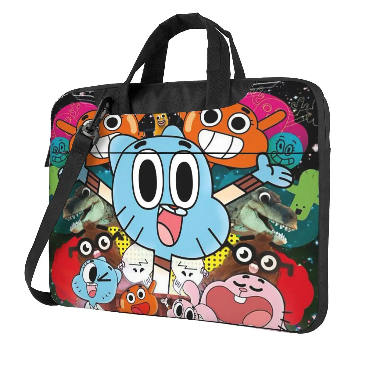 The Amazing World Of Gumball Cartoon Crossbody Laptop Bag Case Computer Bag13 14 15.6 Inch Notebook Pouch for Macbook Pro Lenovo