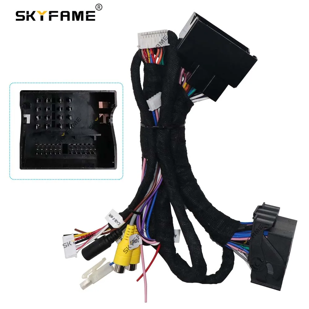 SKYFAME T-shaped 1 Meter Extension Of The Front Line Connect Extension Adapter Of The Front Line Connection Cable For BMW